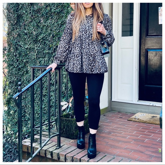 Boho chic long sleeves tiered tunic top - Picture 4 of 7